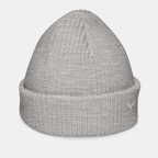 Grey Emberridge Ribbed Knit Beanie
