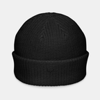 Black Emerridge Ribbed Knit Beanie