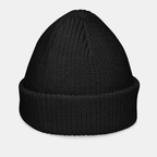 Black Emerridge Ribbed Knit Beanie