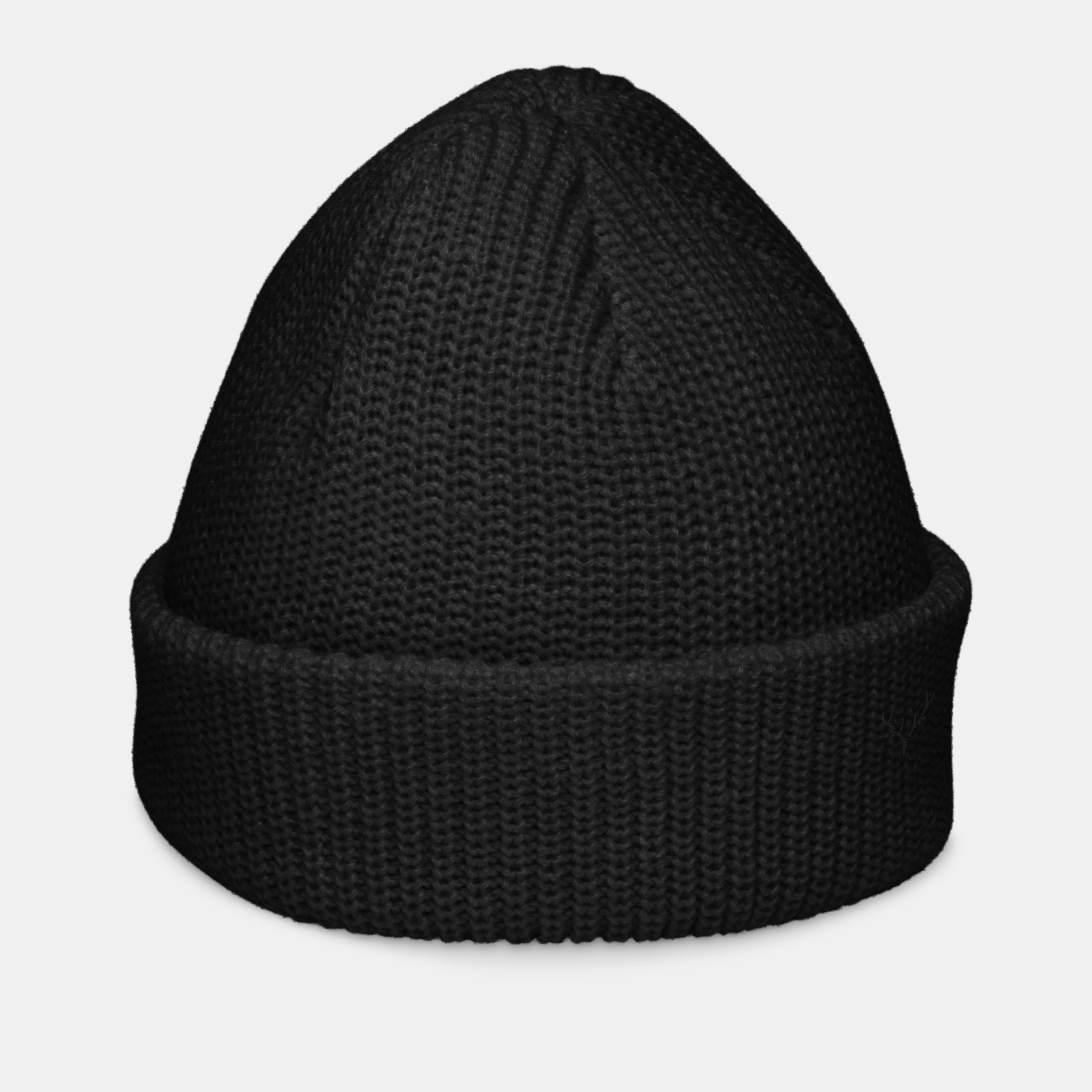 Black Emerridge Ribbed Knit Beanie