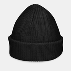 Black Emerridge Ribbed Knit Beanie
