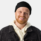 Black Emerridge Ribbed Knit Beanie