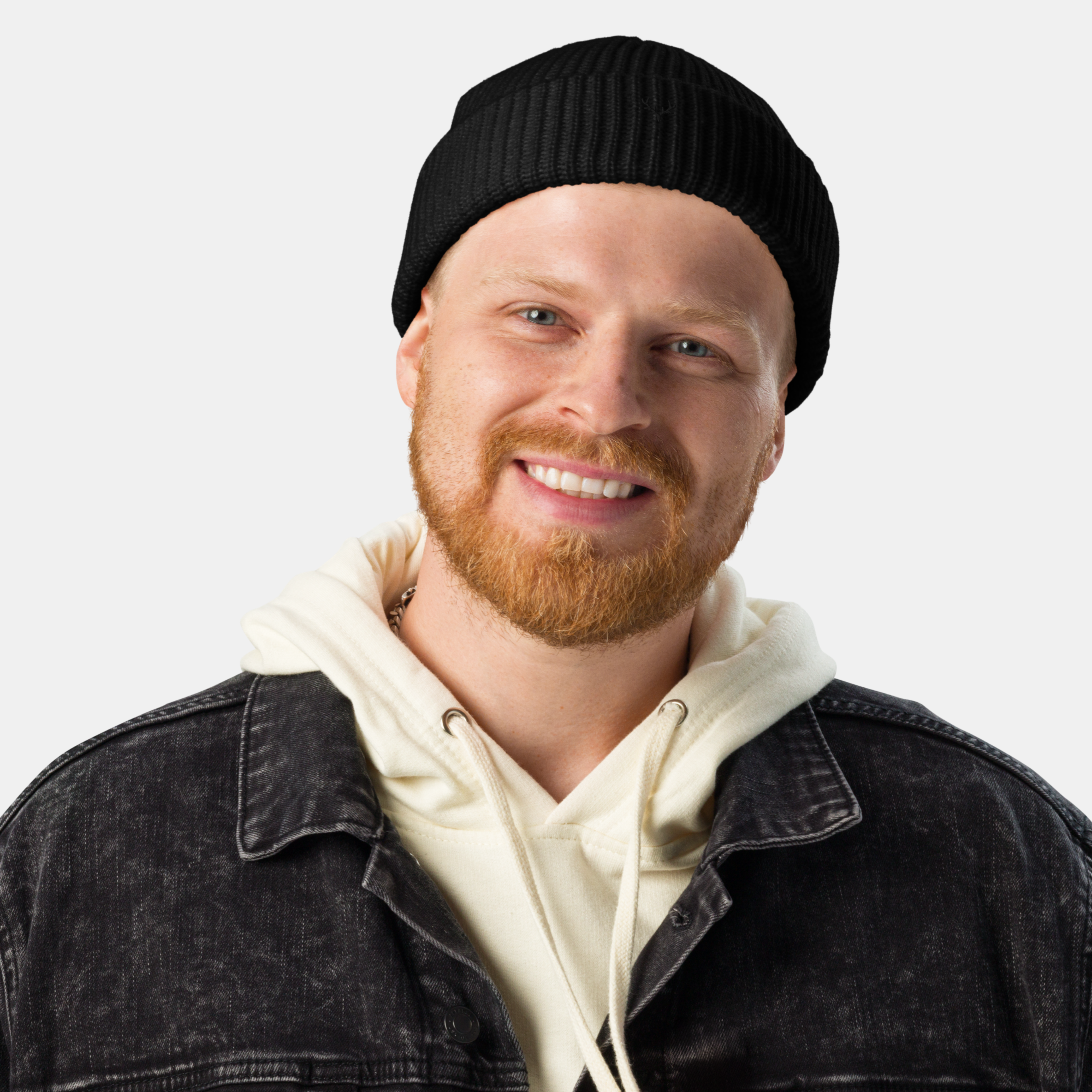 Black Emerridge Ribbed Knit Beanie