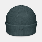 Petrol Blue Emerridge Ribbed Knit Beanie