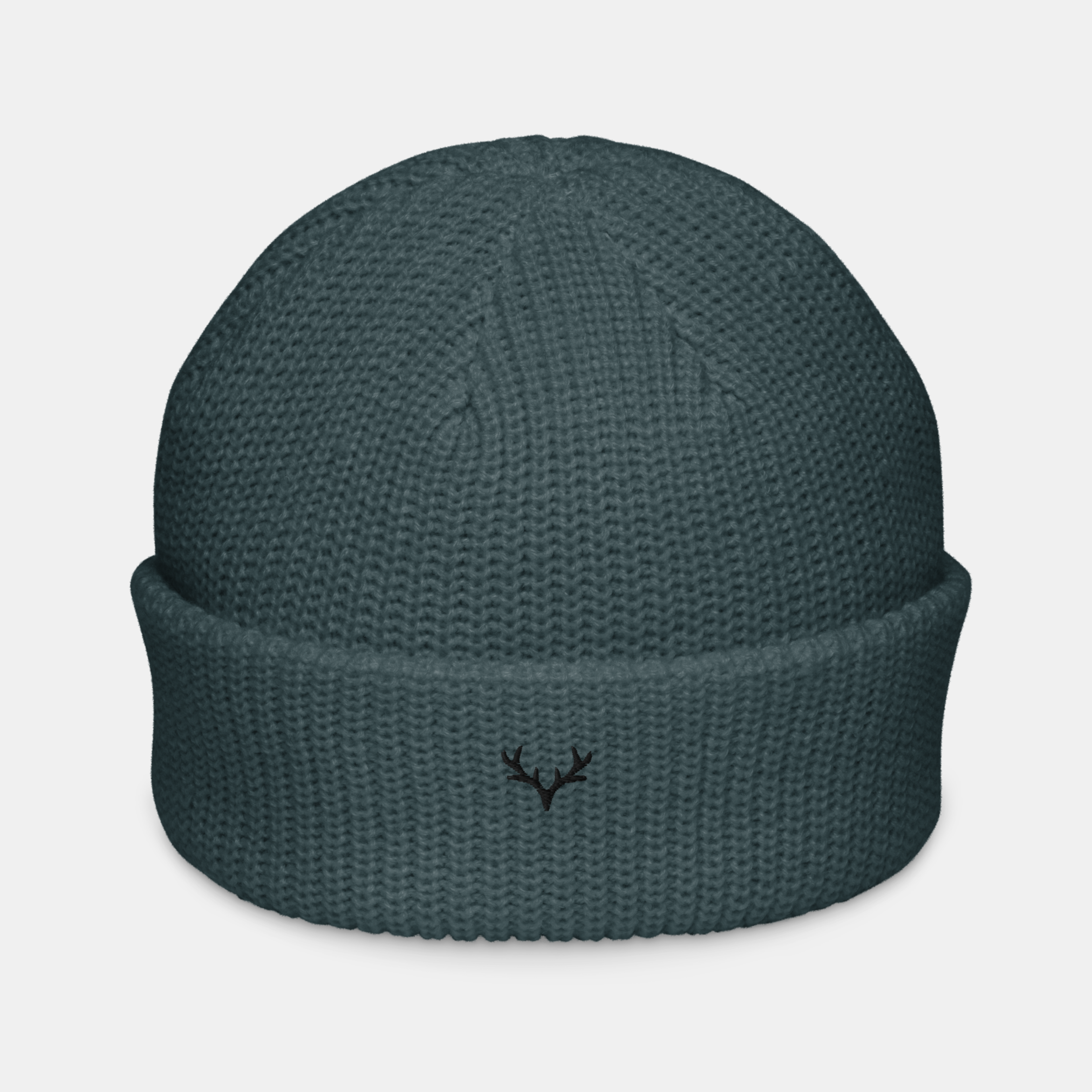 Petrol Blue Emerridge Ribbed Knit Beanie