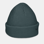 Petrol Blue Emerridge Ribbed Knit Beanie