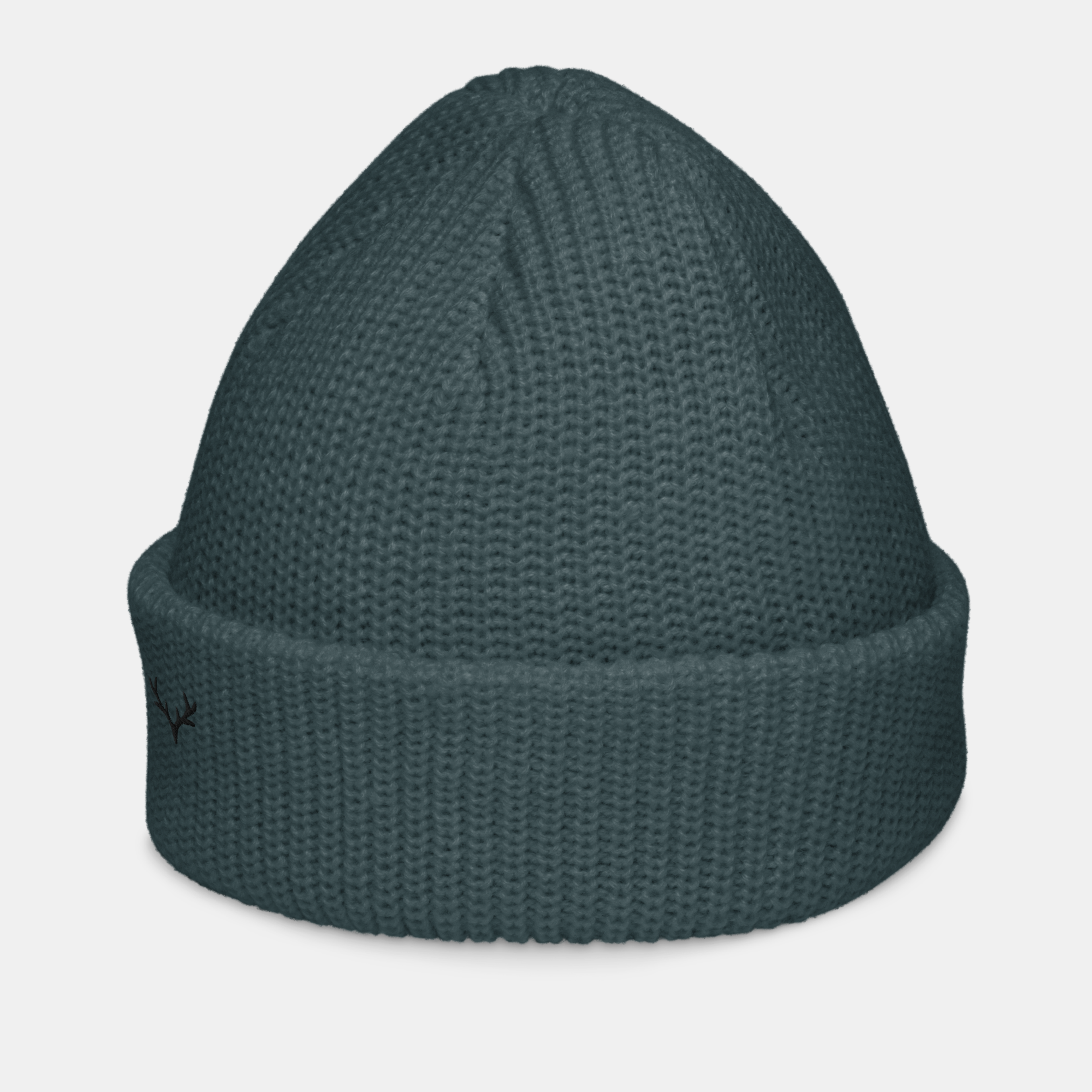 Petrol Blue Emerridge Ribbed Knit Beanie