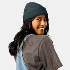 Petrol Blue Emerridge Ribbed Knit Beanie