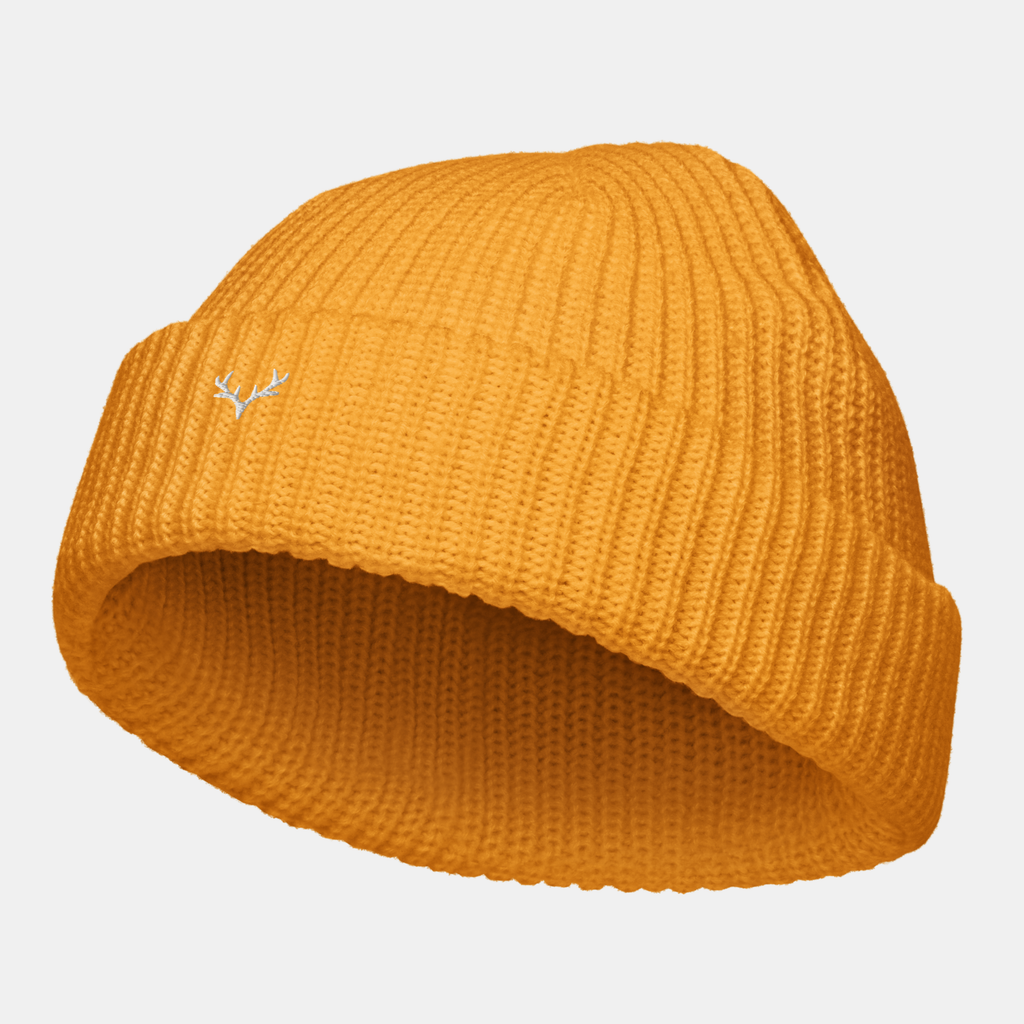 Gold Emerridge Ribbed Knit Beanie