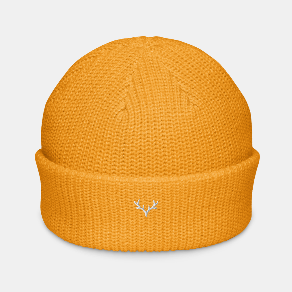 Gold Emerridge Ribbed Knit Beanie