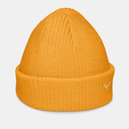 Gold Emerridge Ribbed Knit Beanie