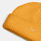 Gold Emerridge Ribbed Knit Beanie