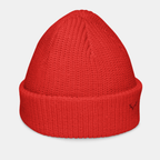 Red Emerridge Ribbed Knit Beanie
