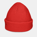 Red Emerridge Ribbed Knit Beanie