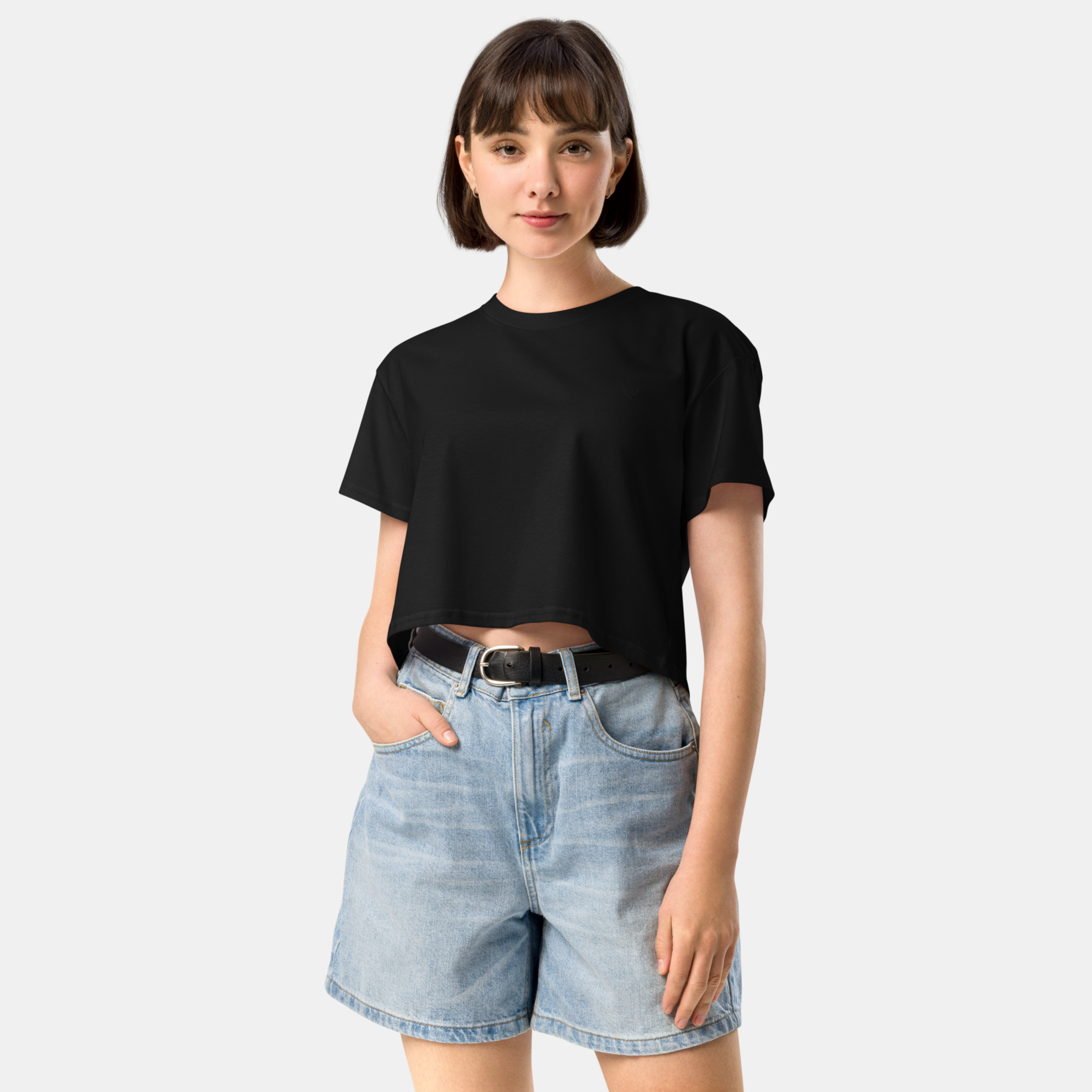 Black Luna Crop Top