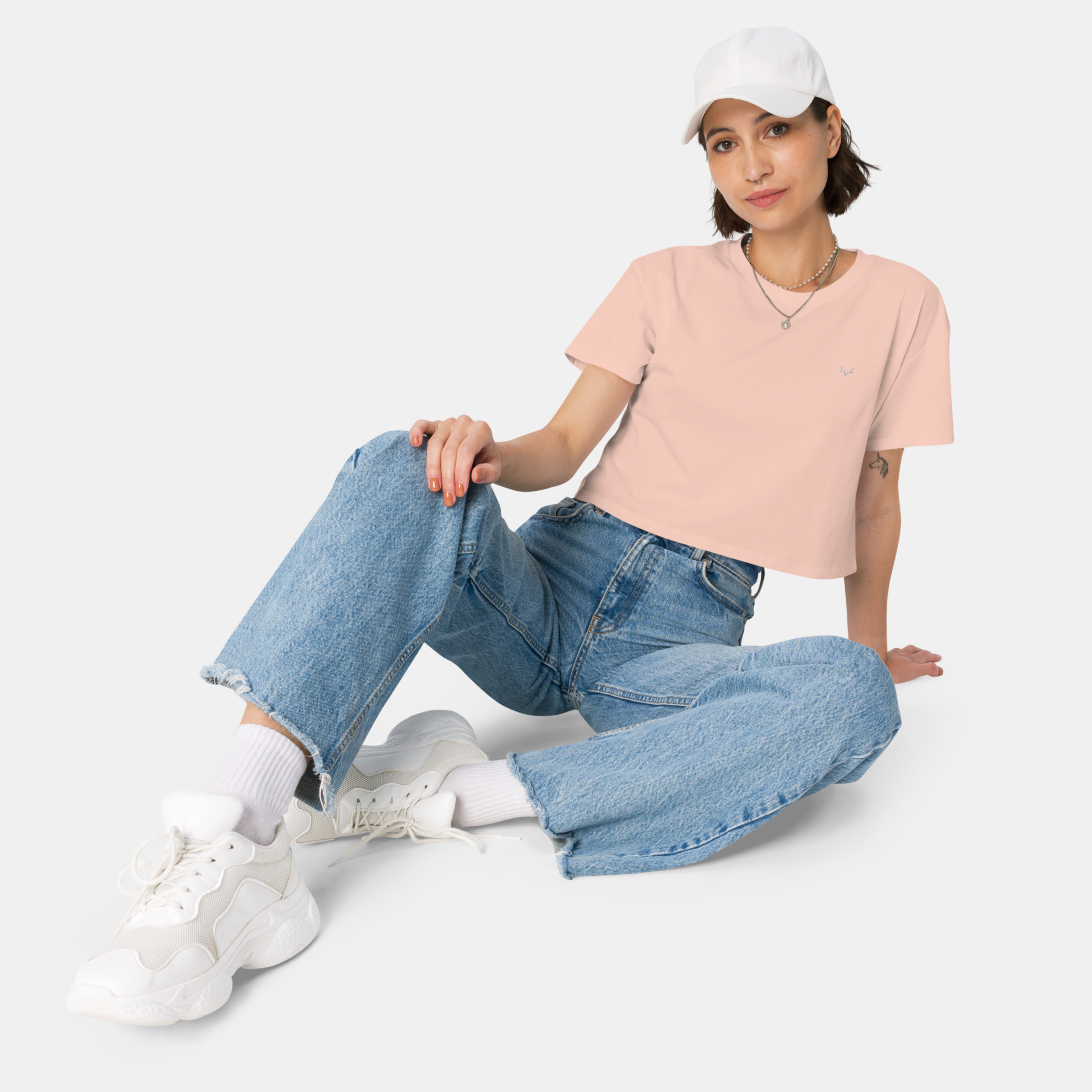 Pale Pink Luna Crop Top