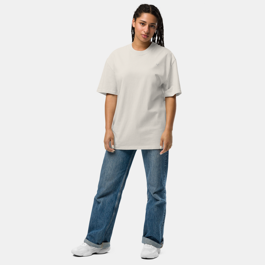 Bone Faded Oversized T-Shirt