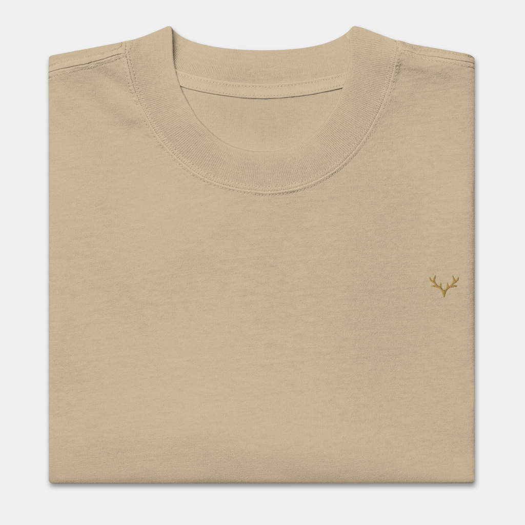 Beige Faded Oversized T-Shirt