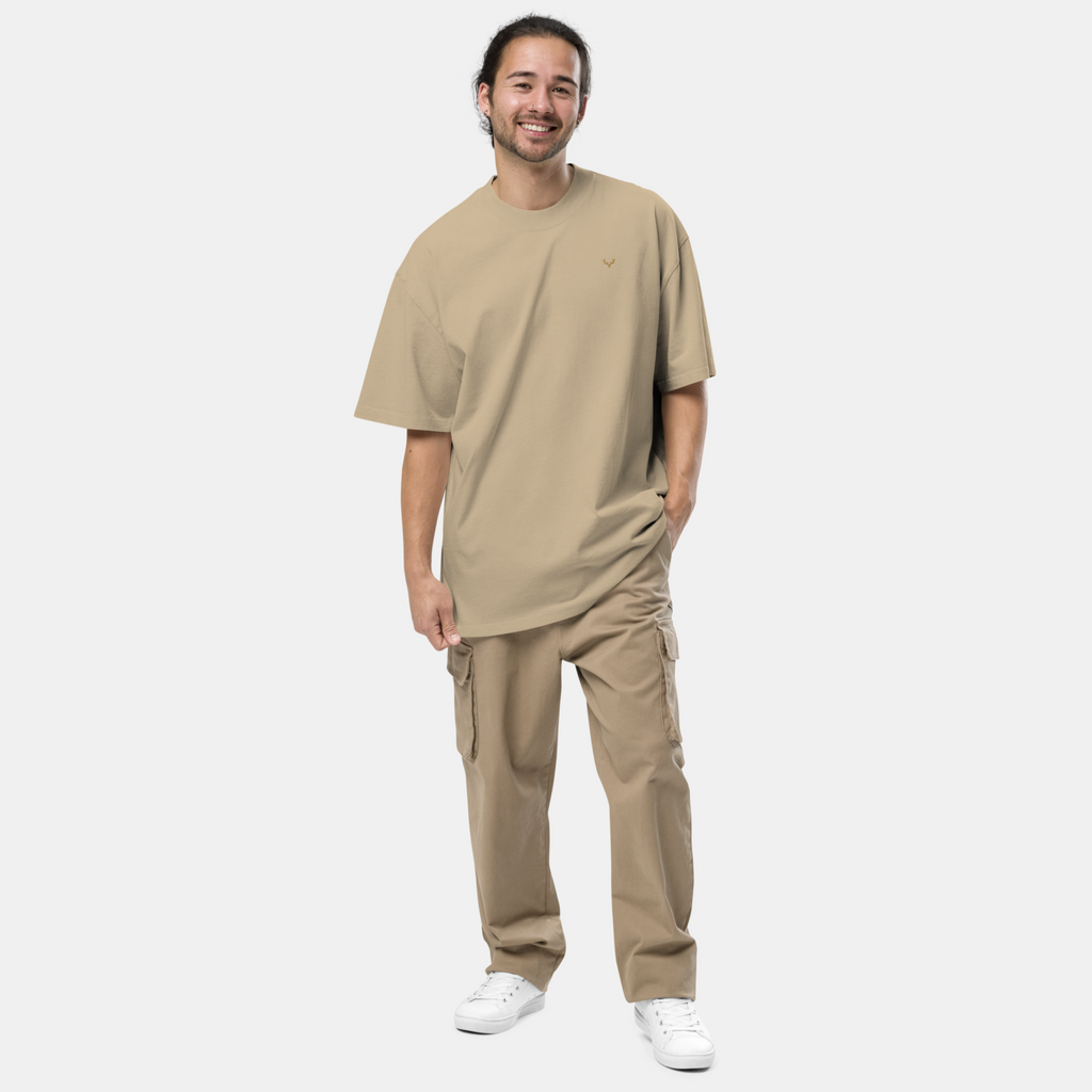 Beige Faded Oversized T-Shirt