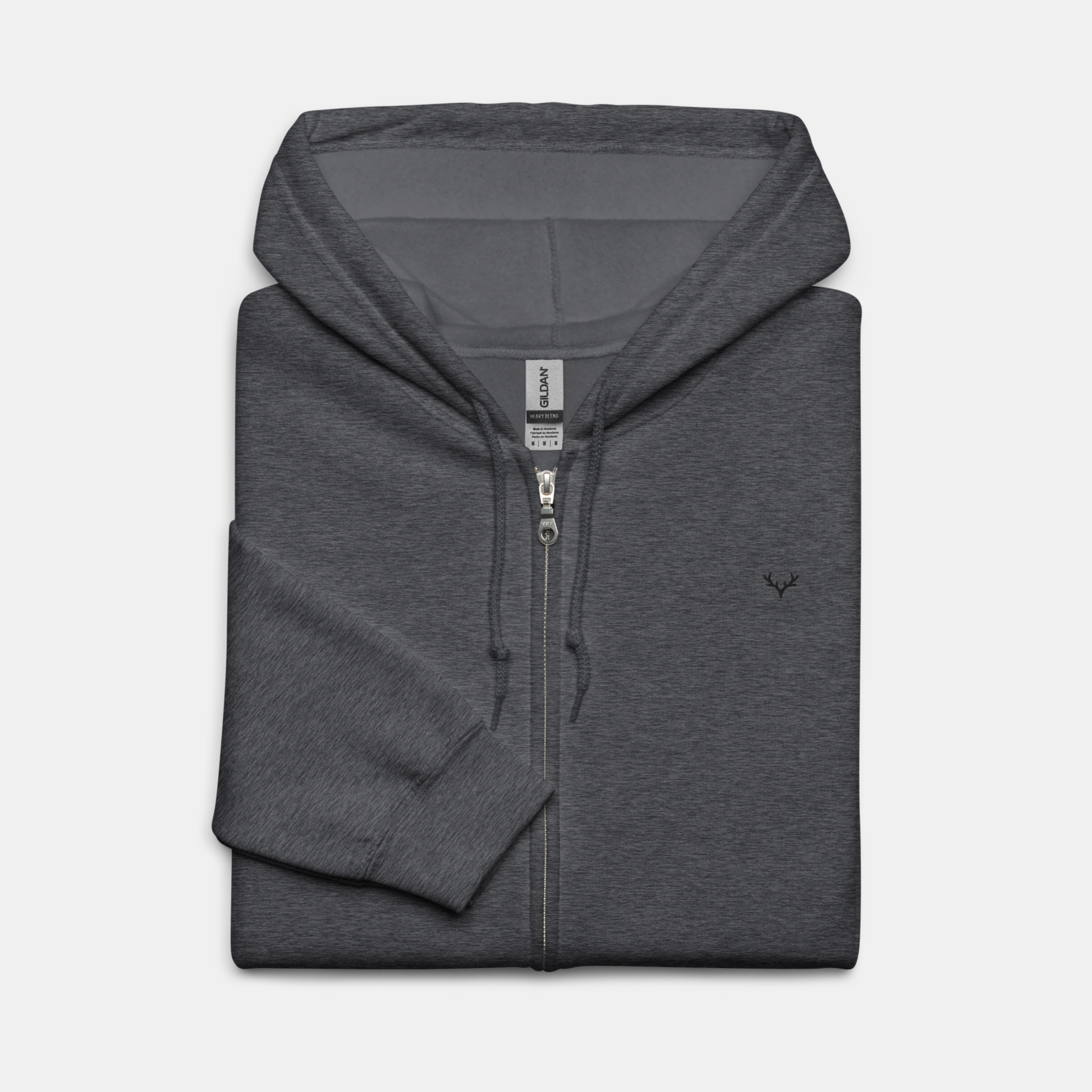 Dark Grey Threadline Zip Hoodie