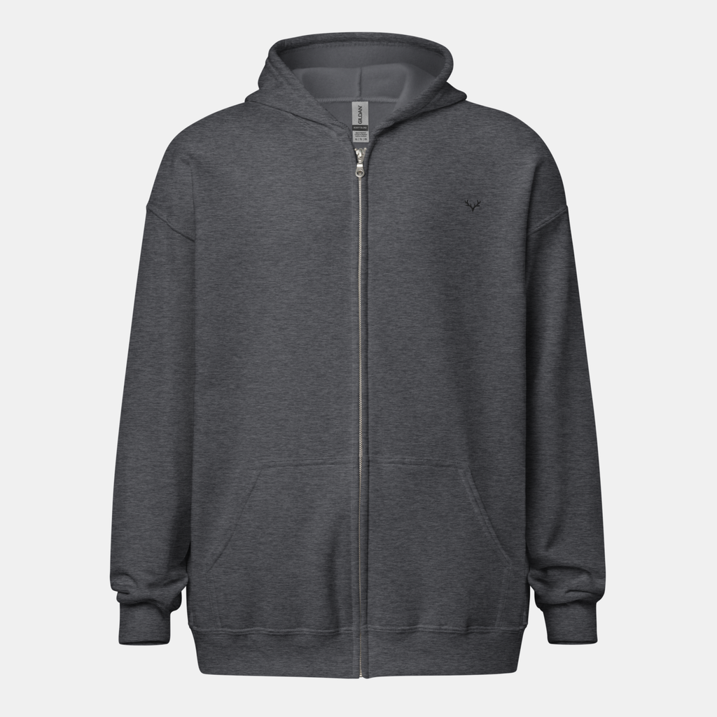 Dark Grey Threadline Zip Hoodie