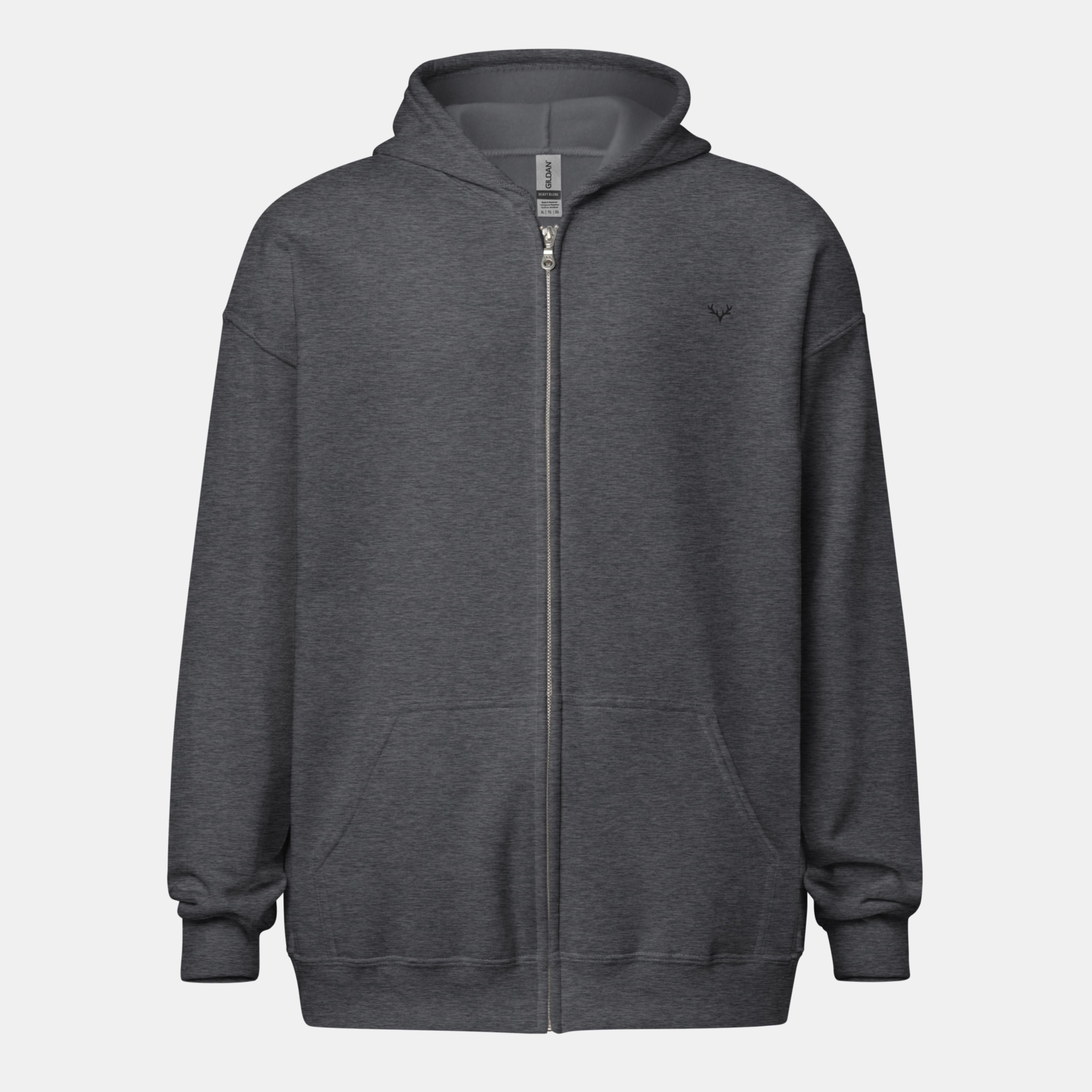 Dark Grey Threadline Zip Hoodie