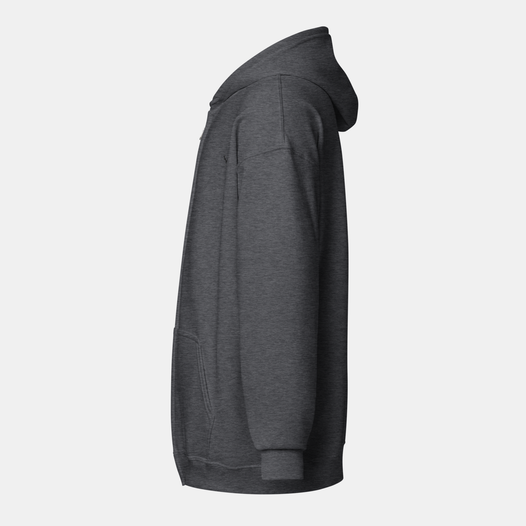 Dark Grey Threadline Zip Hoodie