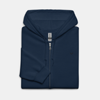 Navy Threadline Zip Hoodie