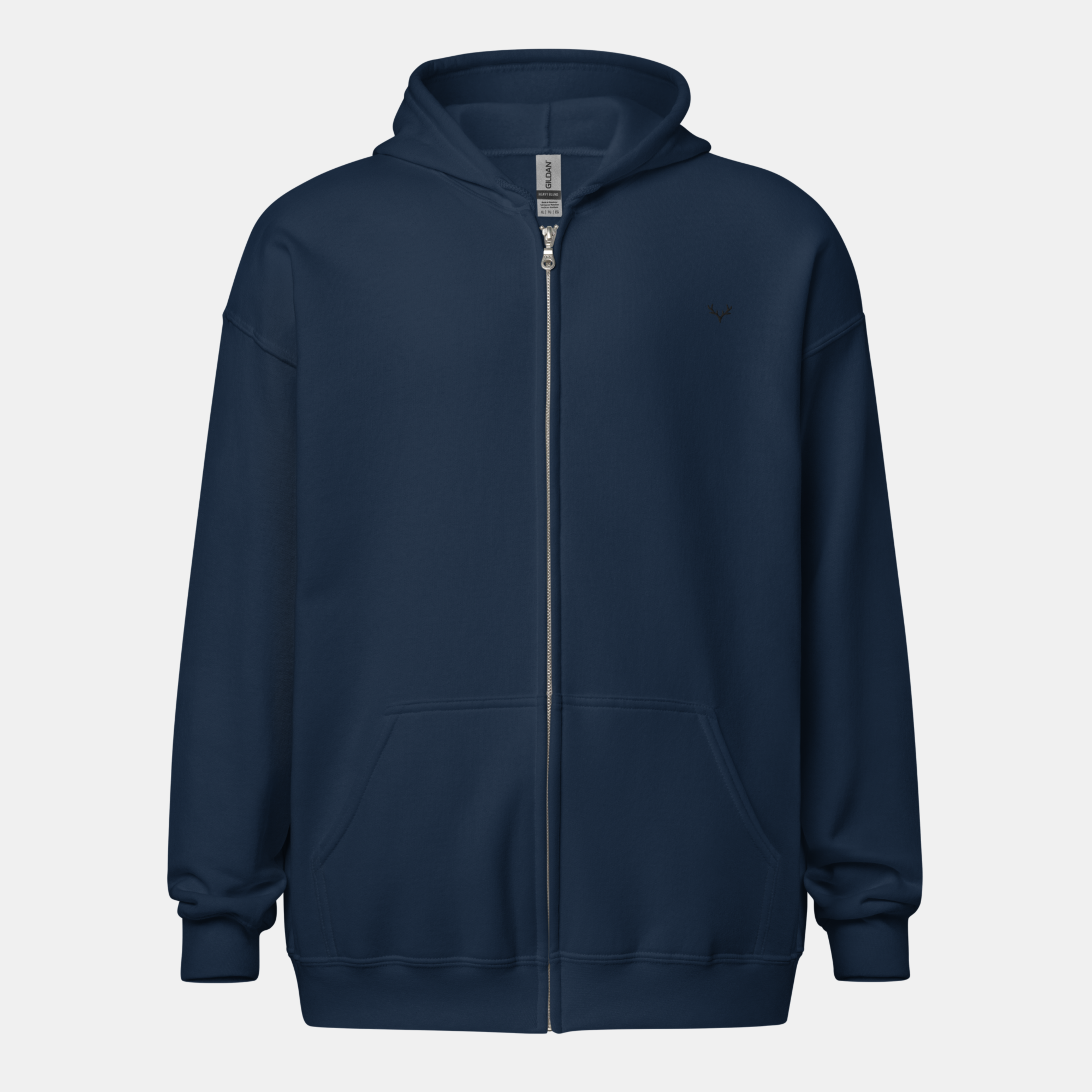 Navy Threadline Zip Hoodie