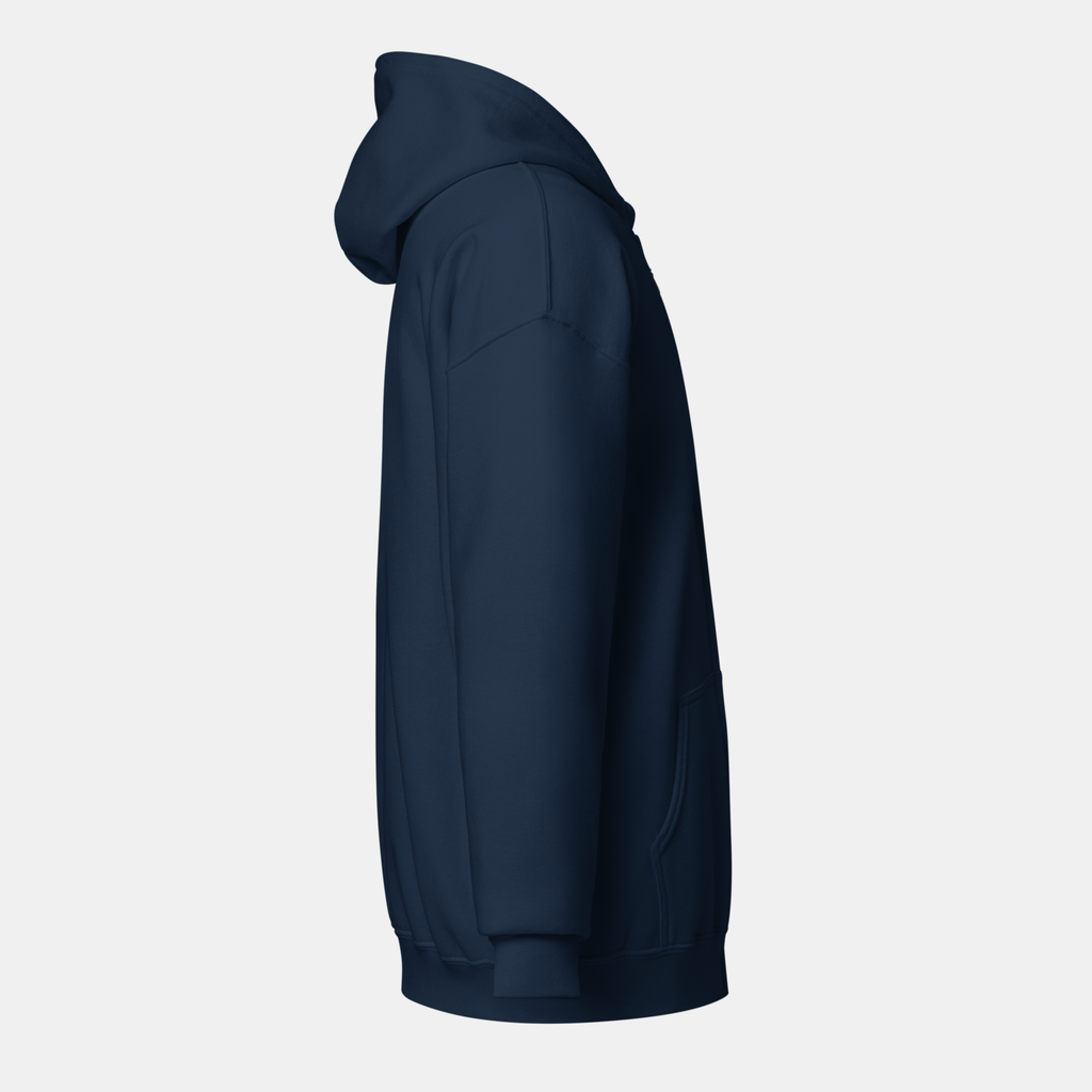 Navy Threadline Zip Hoodie