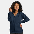 Navy Threadline Zip Hoodie