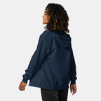 Navy Threadline Zip Hoodie