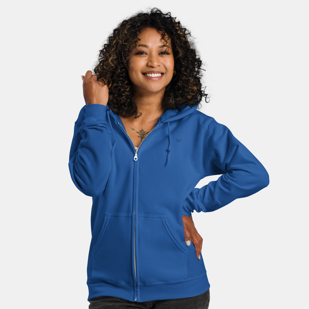 Royal Threadline Zip Hoodie