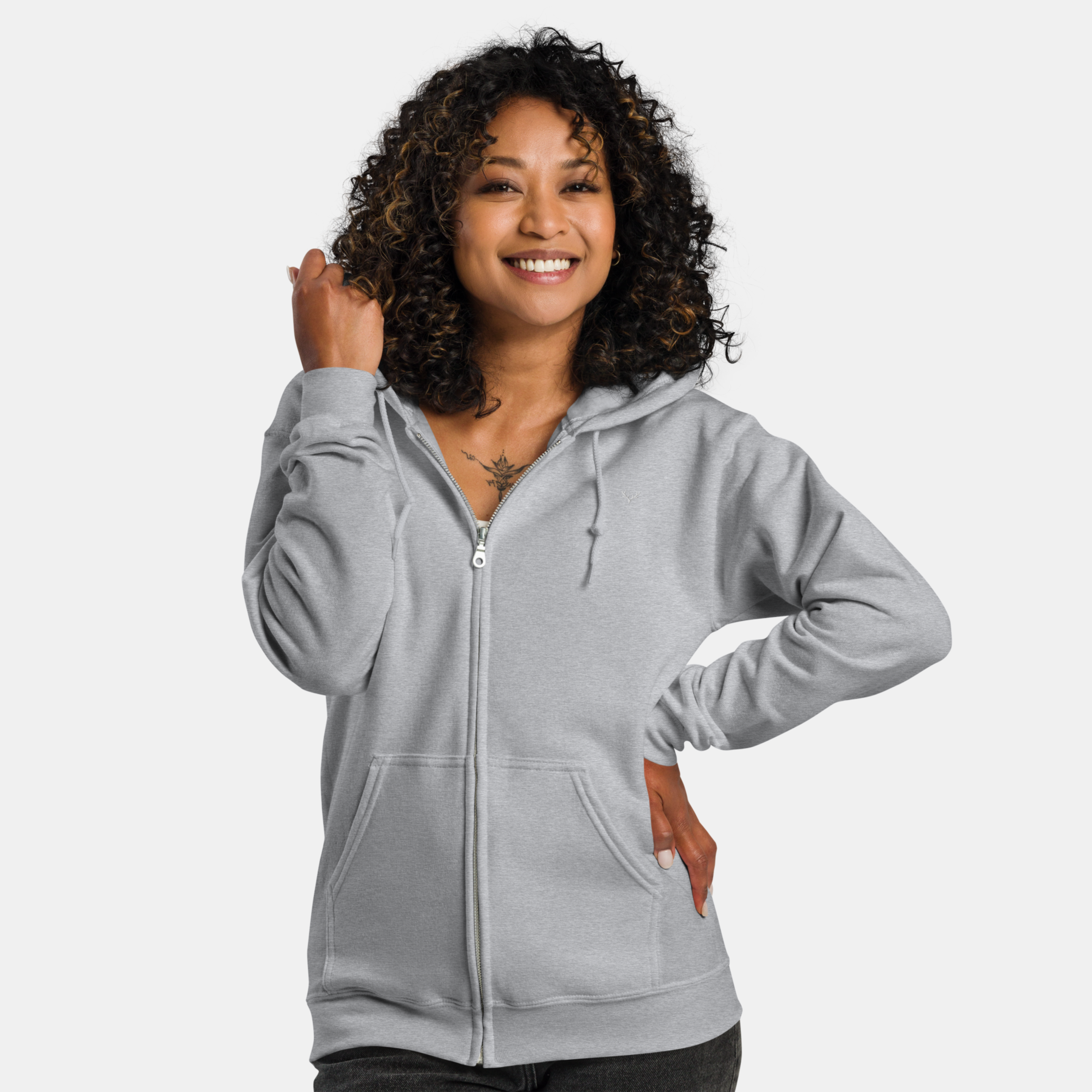 Sport Grey Threadline Zip Hoodie
