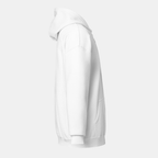 White Threadline Zip Hoodie