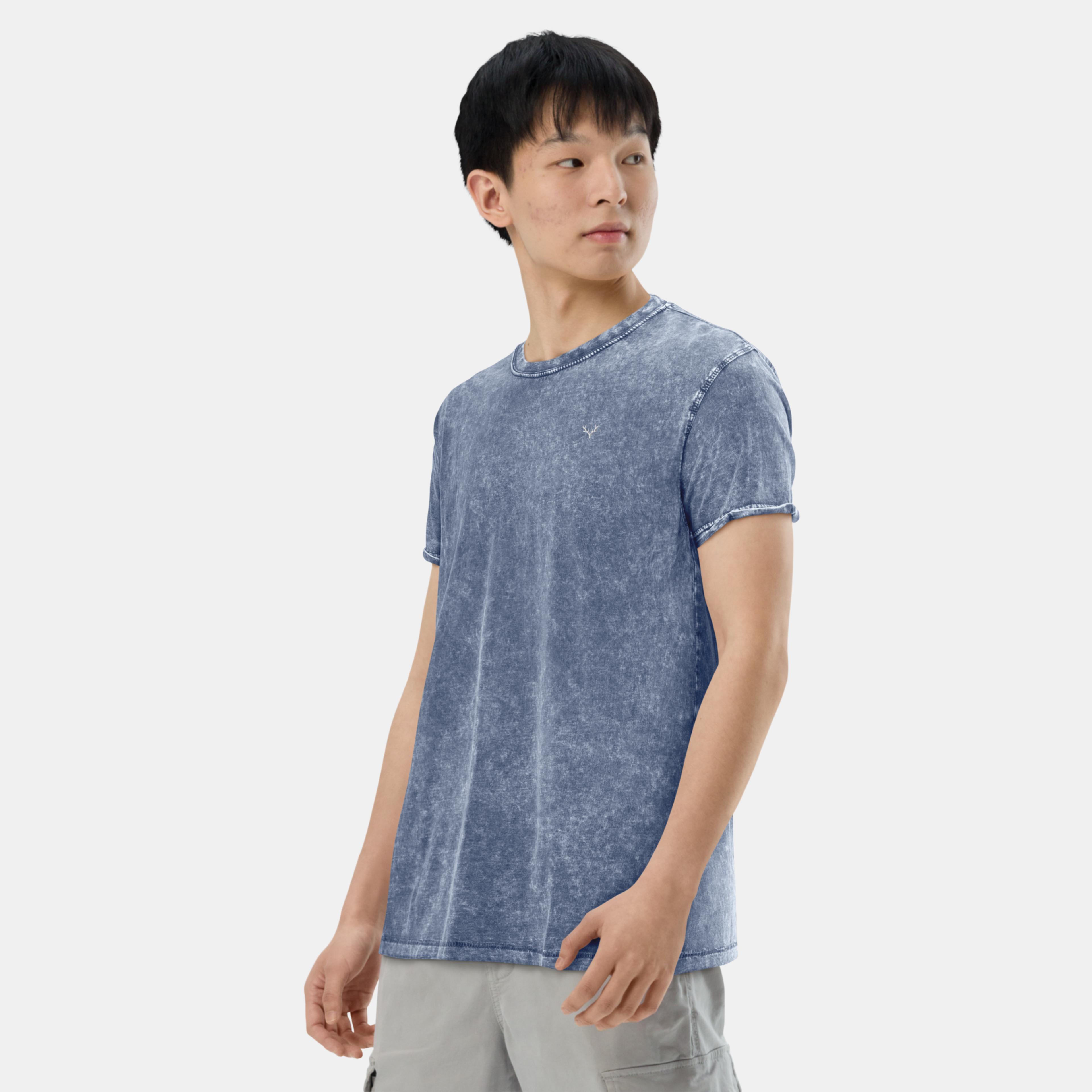Denim Blue Husky Cotton T-Shirt