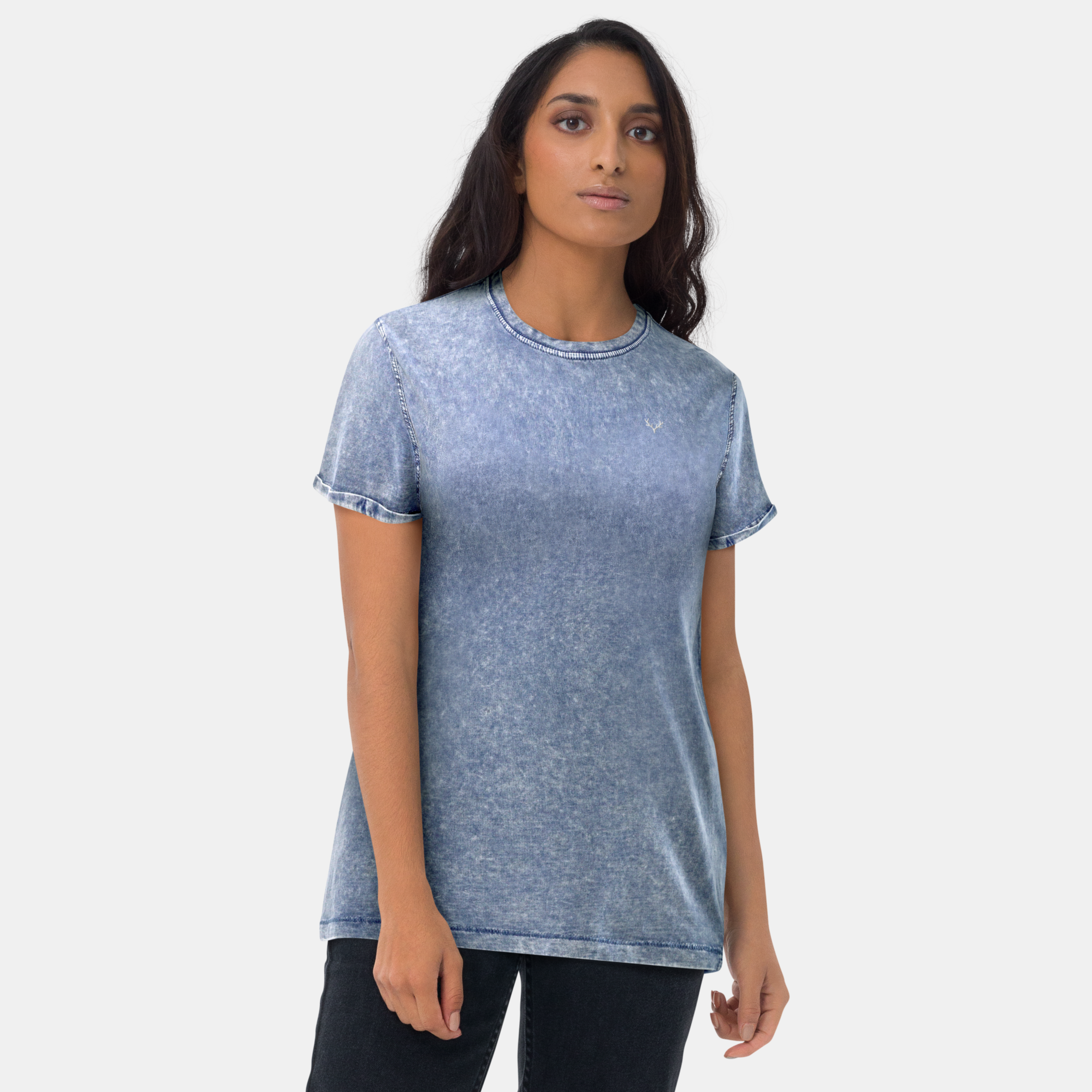 Denim Blue Husky Cotton T-Shirt
