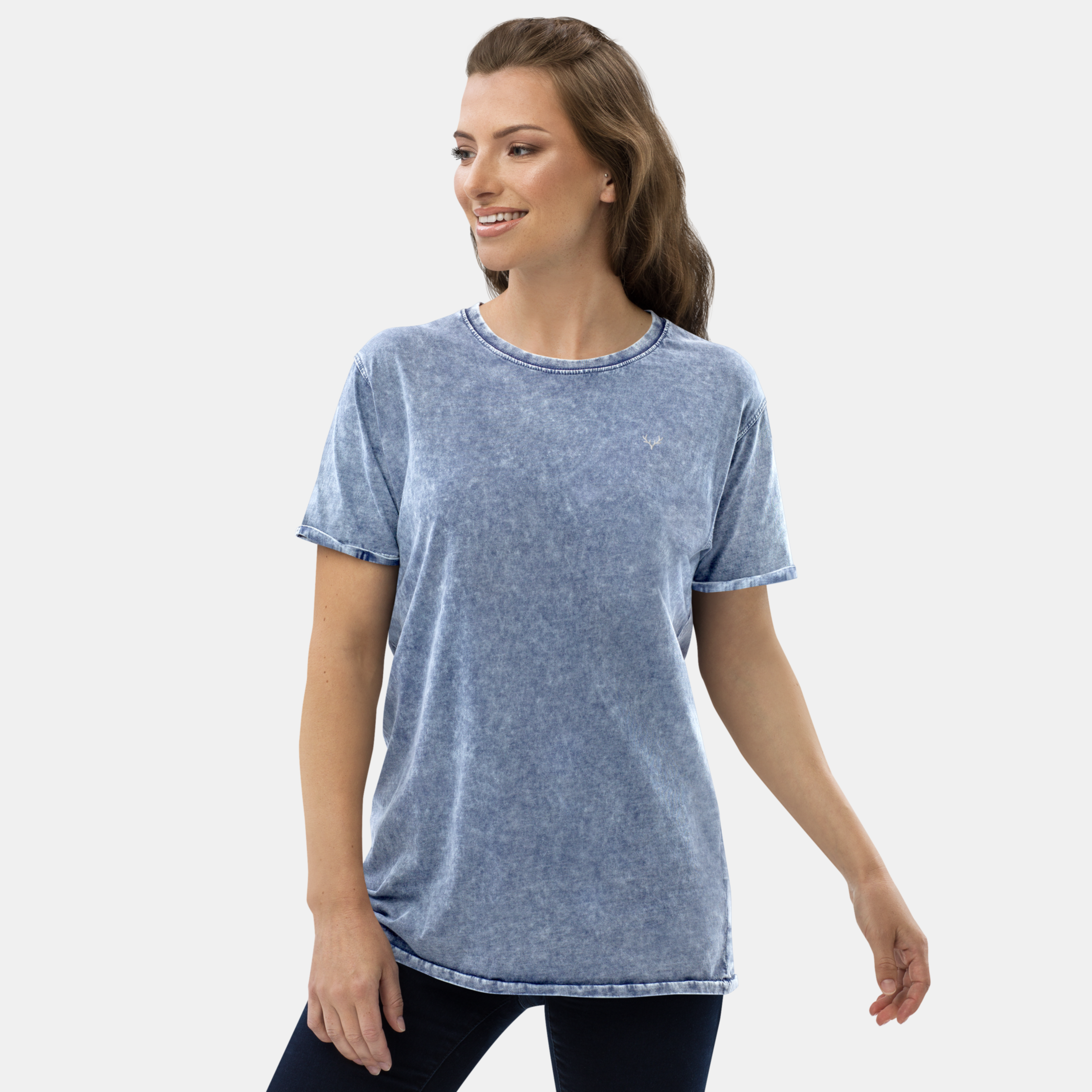 Denim Blue Husky Cotton T-Shirt