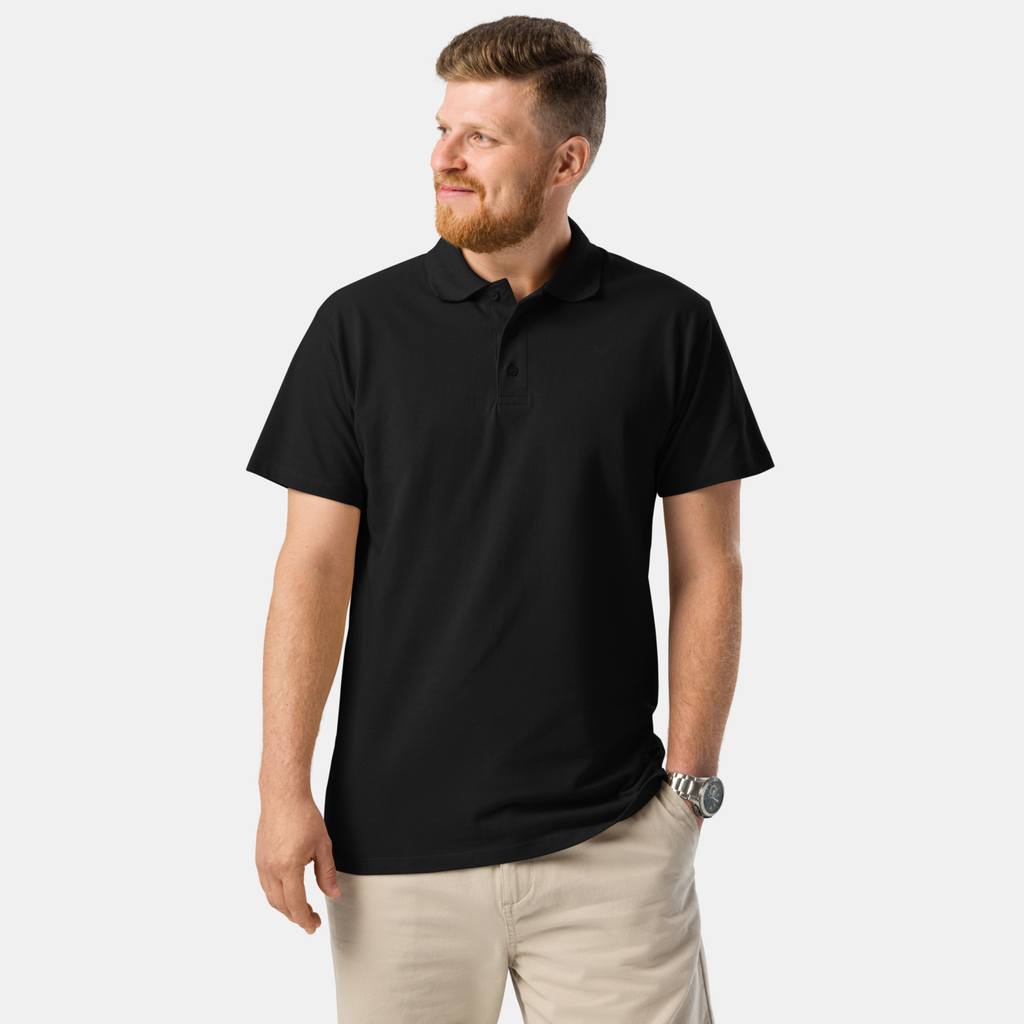 Black Piqué Polo Shirt