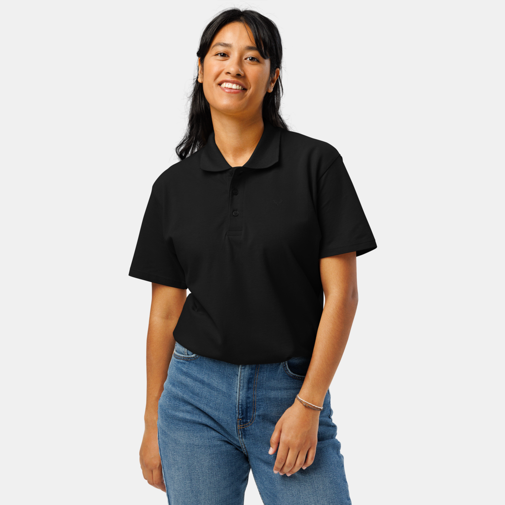 Black Piqué Polo Shirt