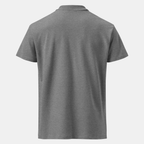 Grey Melange Piqué Polo Shirt
