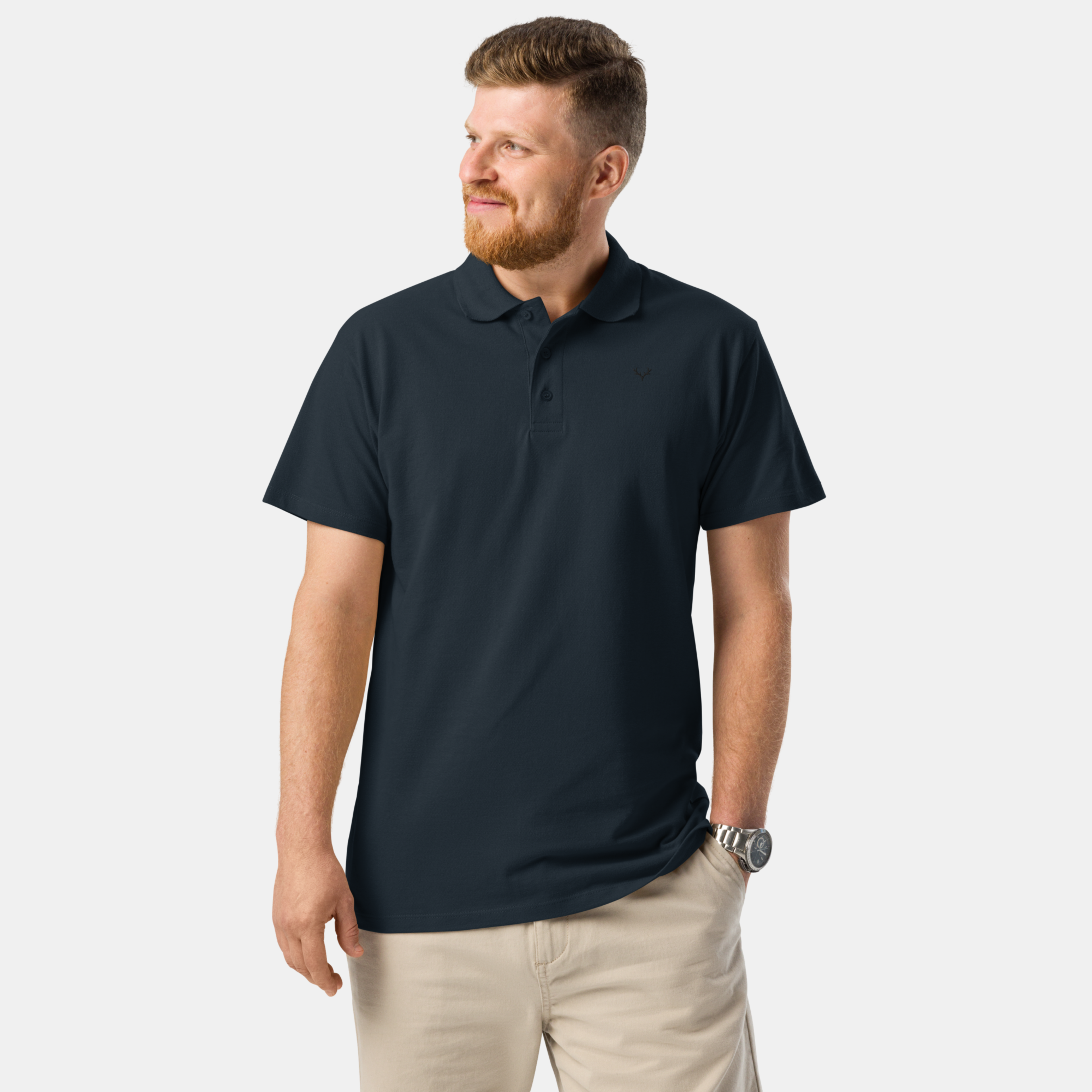 Navy Piqué Polo Shirt