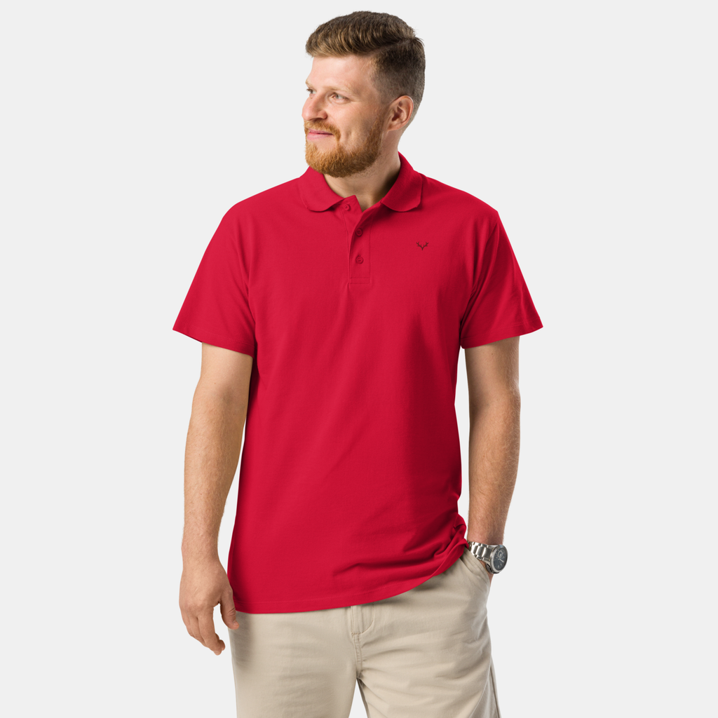 Red Piqué Polo Shirt