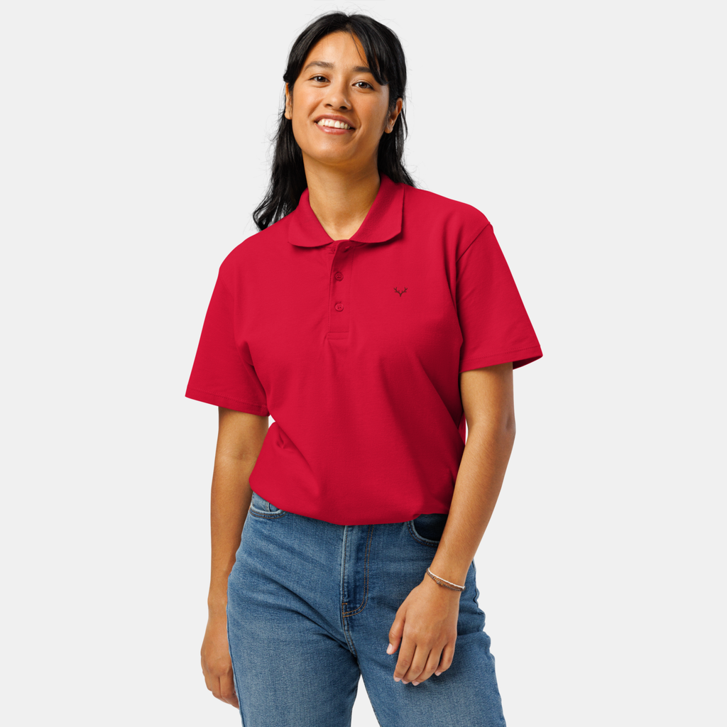 Red Piqué Polo Shirt