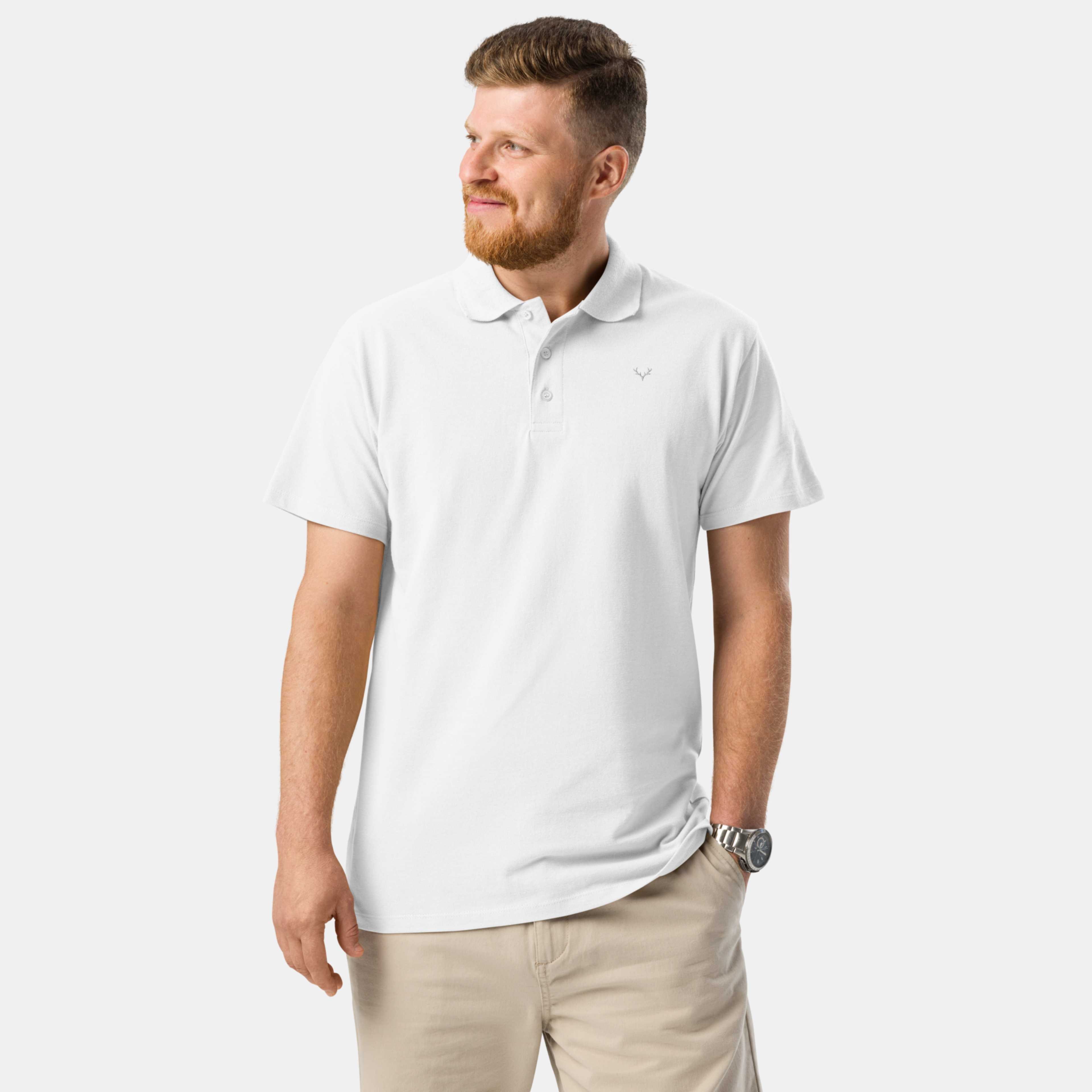 White Piqué Polo Shirt