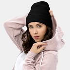 Black Embernest Cuffed Beanie