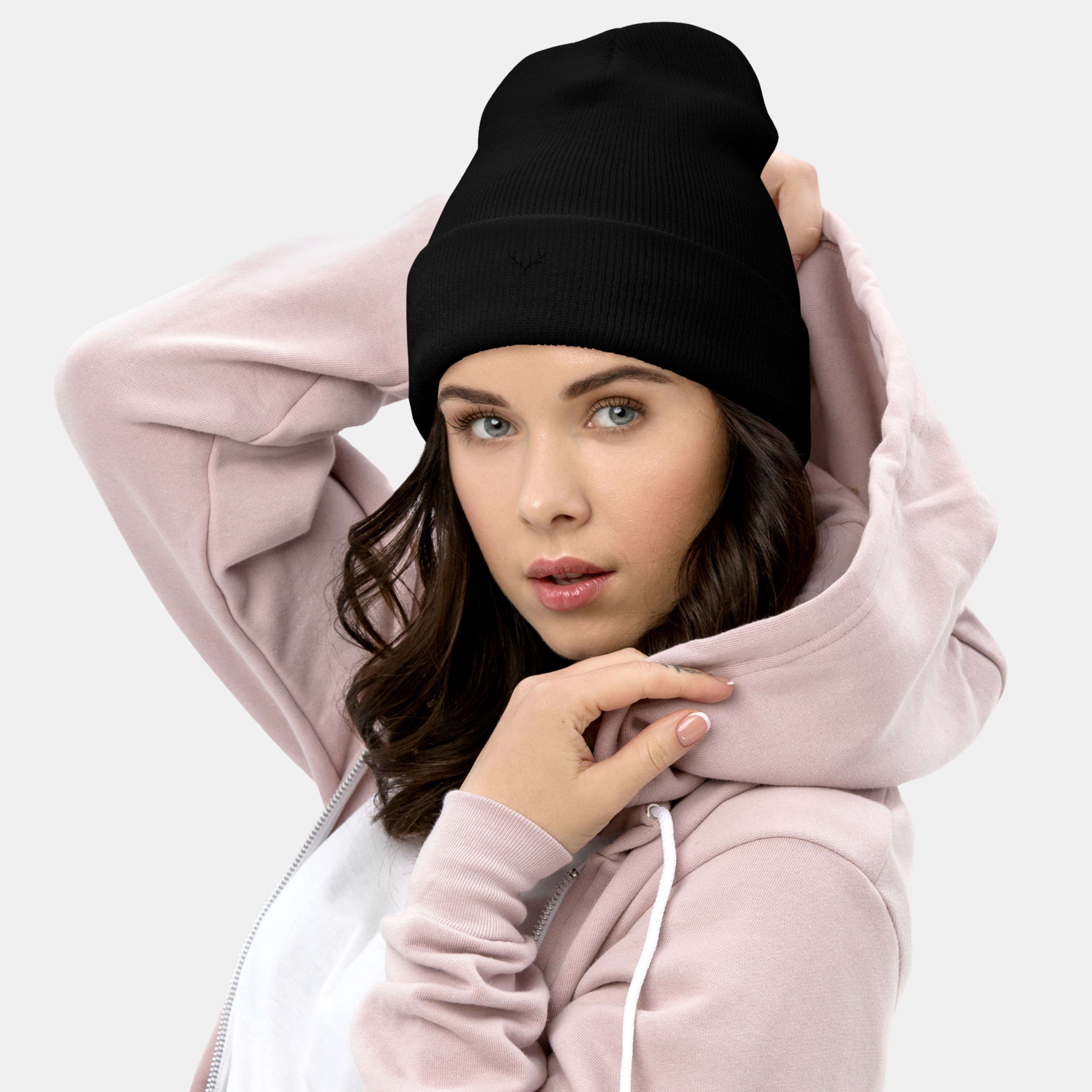 Black Embernest Cuffed Beanie