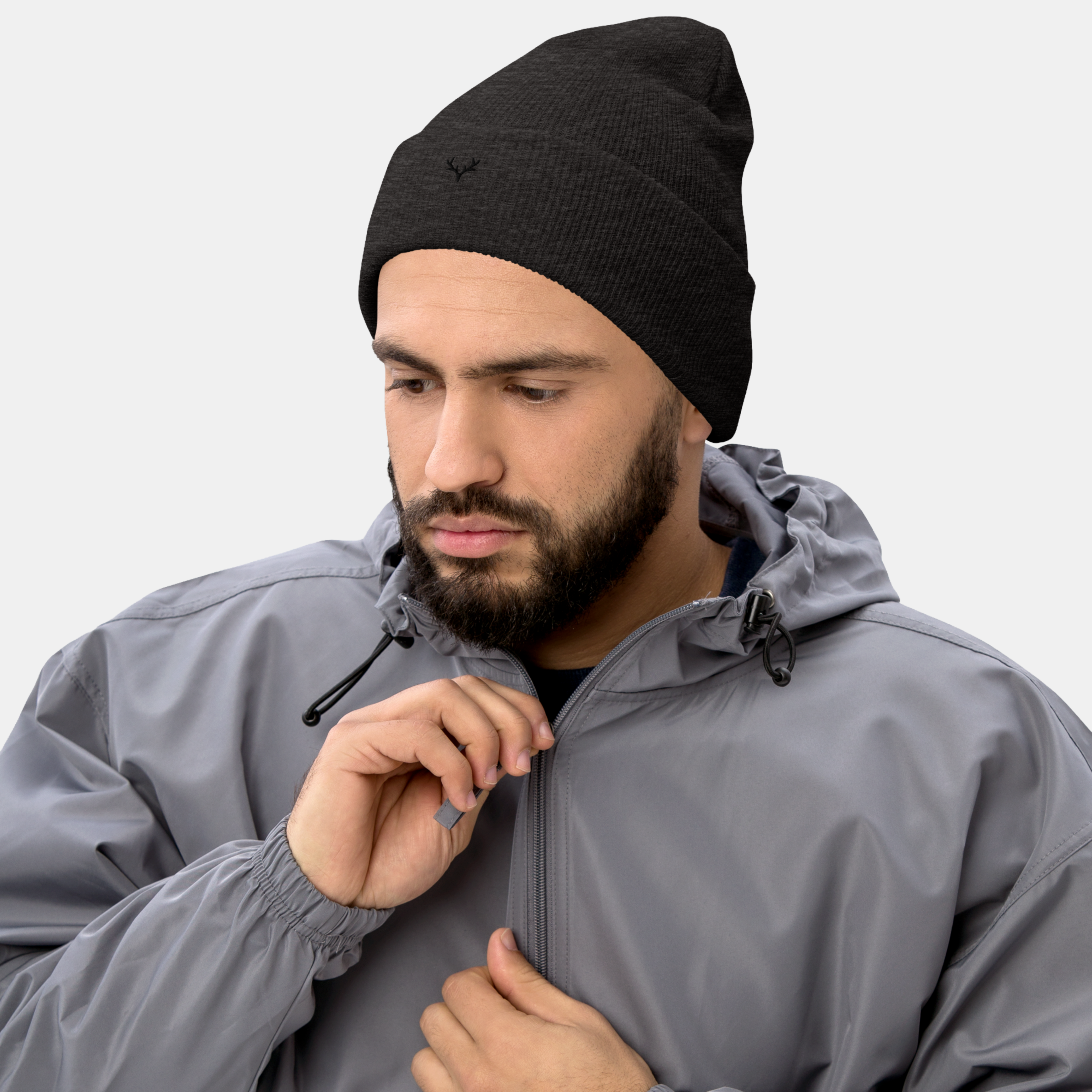 Dark Grey Embernest Cuffed Beanie