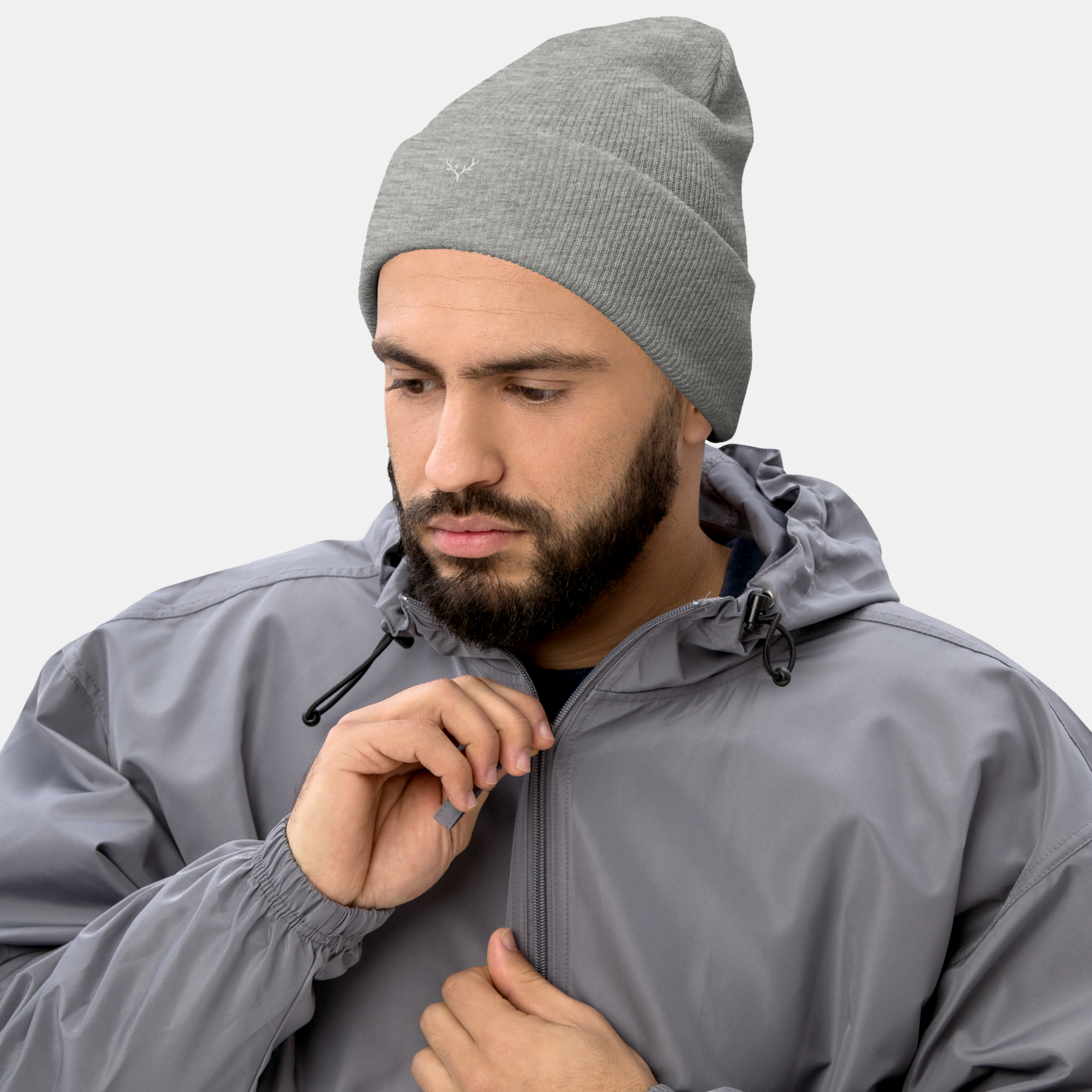 Grey Embernest Cuffed Beanie