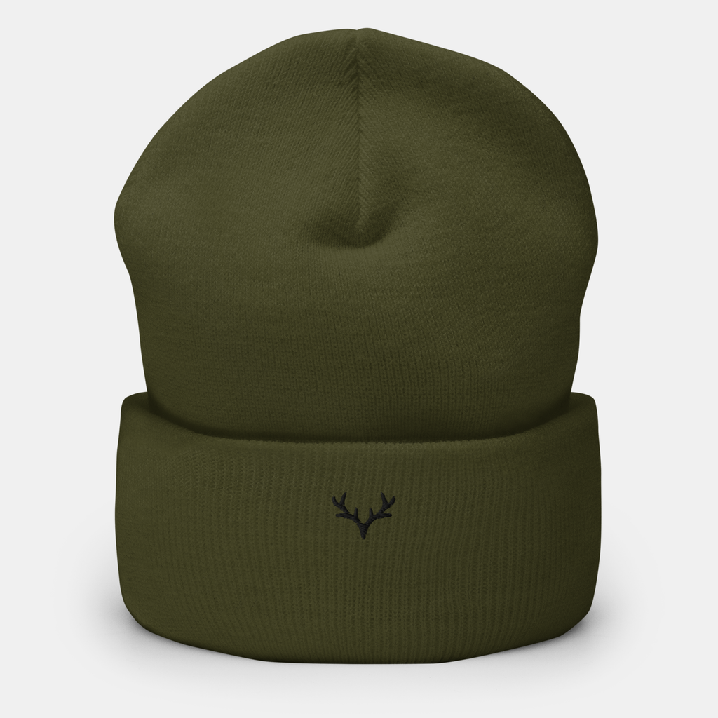 Olive Embernest Cuffed Beanie